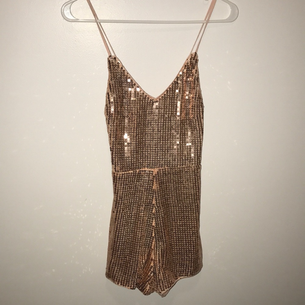 Rose Gold Sequin Romper